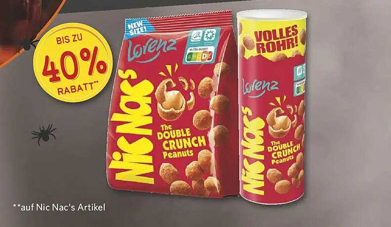 Nic Nacs – Double Crunch Peanuts mit bis zu 40% Rabatt!