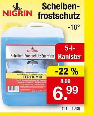NIGRIN Scheibenfrostschutz -18°C 5-Liter-Kanister