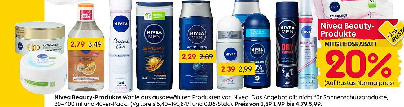 Nivea Beauty-Produkte mit bis zu 20% Rabatt