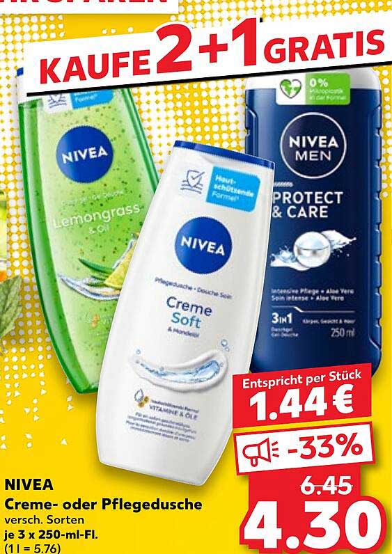 NIVEA Creme- oder Pflegedusche - verschiedene Sorten