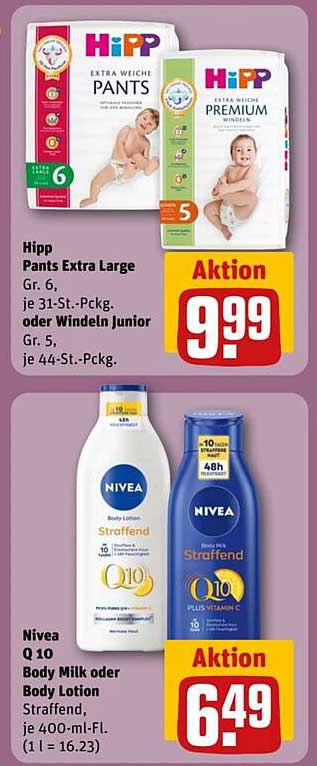 NIVEA Q10 Body Milk oder Body Lotion Straffend, je 400-ml-Fl.