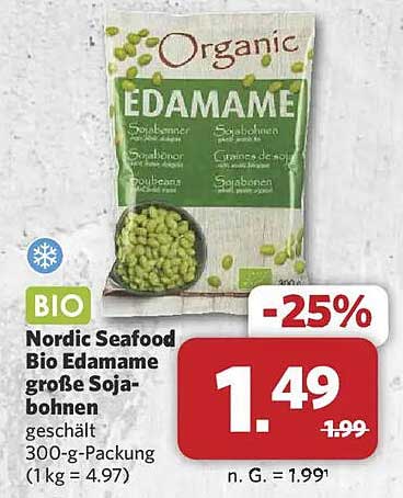 Nordic Seafood Bio Edamame große Sojabohnen geschält 300-g-Packung