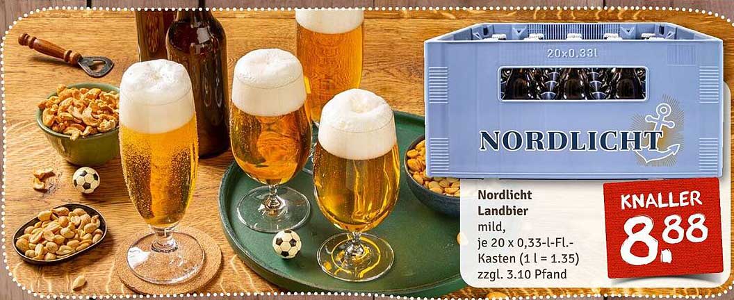 Nordlicht Landbier, mild, je 20 x 0,33-l-Fl.