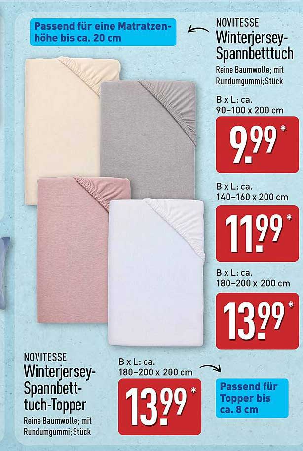 NOVITÈSSE Winterjersey-Spannbettuch