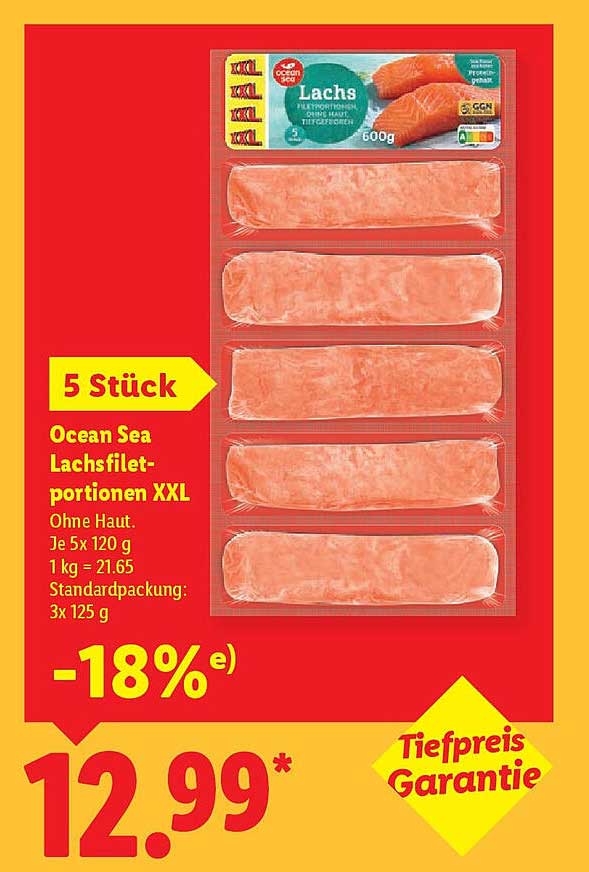 Ocean Sea Lachsfilet-Portionen XXL