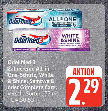 Odol Med 3 Zahnpasta All-in-One, White & Shine oder Complete Care, 75 ml