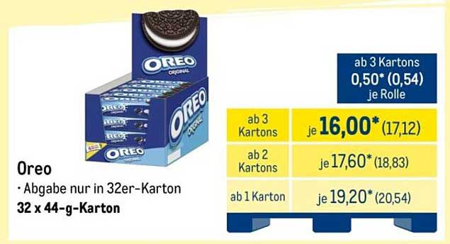 Oreo Original 32 x 44-g-Karton