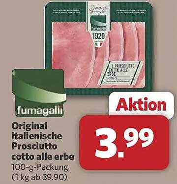 Original italienische Prosciutto cotto alle erbe