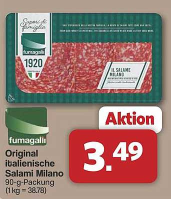 Original italienische Salami Milano 90-g-Packung