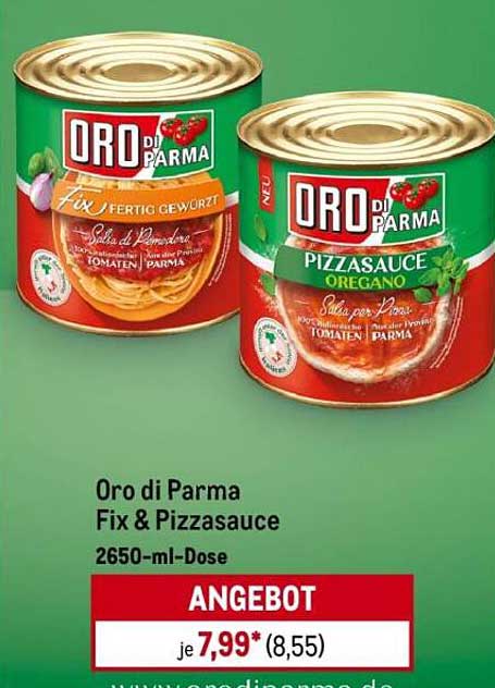 Oro di Parma Fix & Pizzasauce 2650-ml-Dose