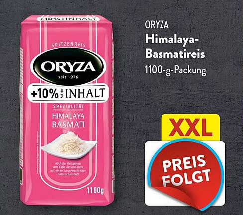 ORYZA Himalaya-Basmatireis 1100-g-Packung