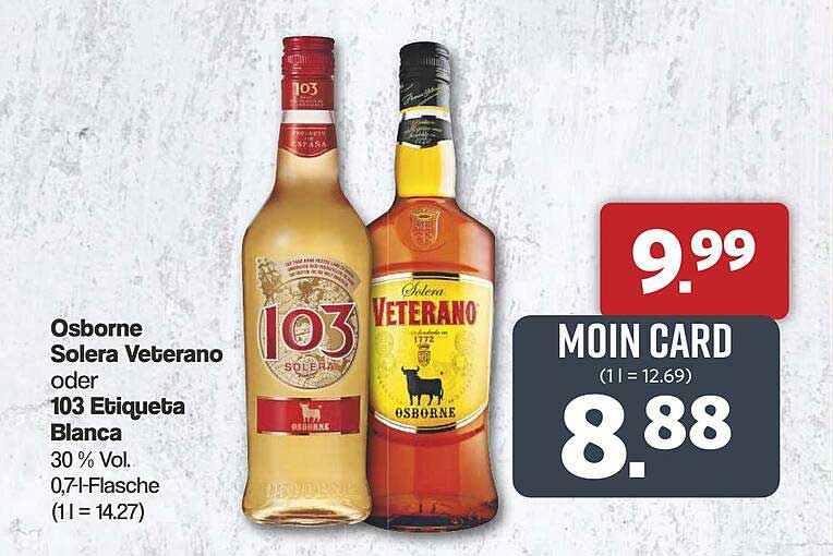 Osborne Solera Veterano oder 103 Etiqueta Blanca - 0,7l Flasche