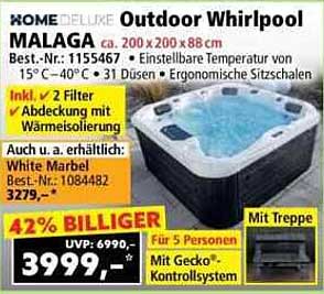 Outdoor Whirlpool MALAGA – Erleben Sie Entspannung pur!