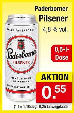 Paderborner Pilsener 0,5 l Dose - Aktion