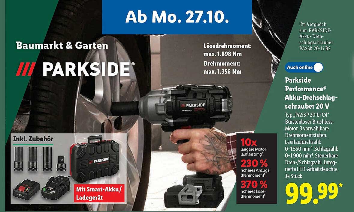 Parkside Performance® Akku-Drehschlagschrauber 20 V