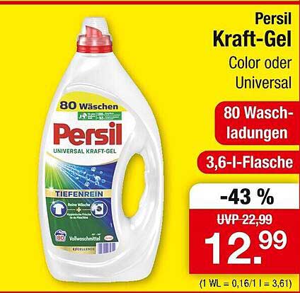 Persil Kraft-Gel Color oder Universal 3,6 l
