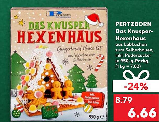 PERTZBORN Das Knusper-Hexenhaus Gingerbread House Kit