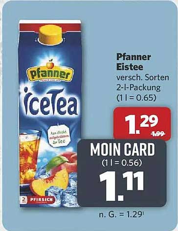 Pfanner Eistee - erhältlich in verschiedenen Sorten (2-Liter-Packung)