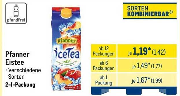 Pfanner Eistee - Verschiedene Sorten - 2-I-Packung