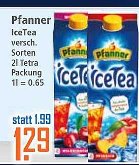 Pfanner IceTea 2l Tetra Packung - verschiedene Sorten