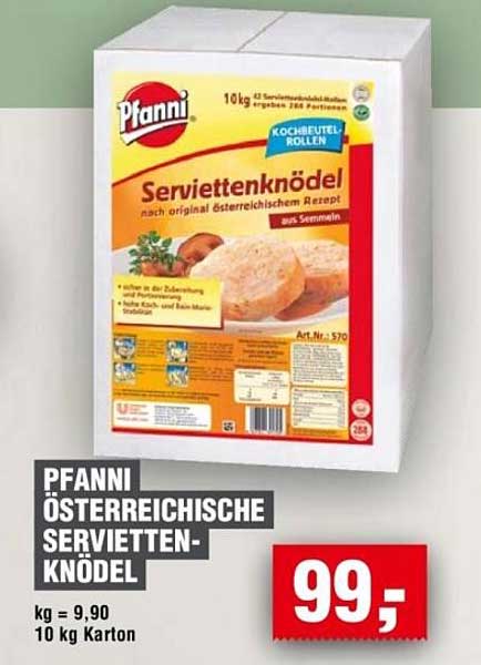 Pfanni Österreichische Serviettenknödel 10 kg