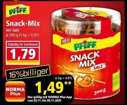 Pfiff Snack-Mix mit Salz 300 g