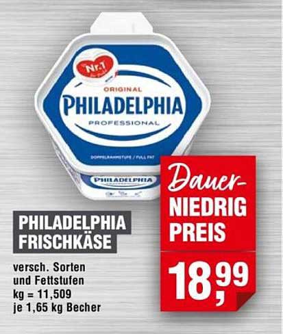 PHILADELPHIA FRISCHKÄSE - verschiedene Sorten und Fettstufen