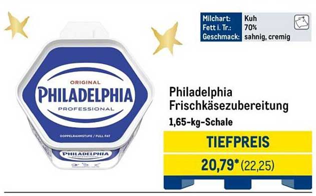 Philadelphia Frischkäsezubereitung 1,65 kg-Schaale