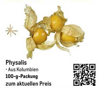 Physalis aus Kolumbien - 100-g-Packung