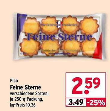 Pico Feine Sterne – verschiedene Sorten, je 250-g-Packung