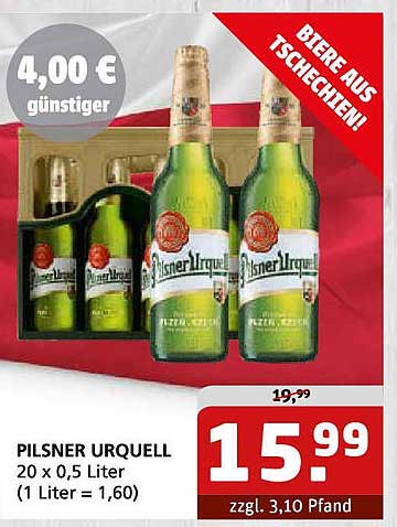Pilsner Urquell 20 x 0,5 Liter