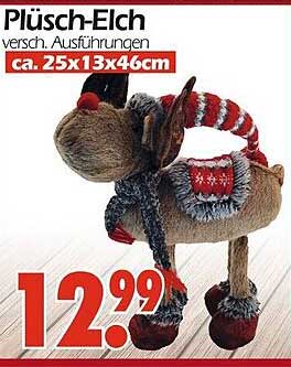 Plüsch-Elch versch. Ausführungen ca. 25x13x46cm