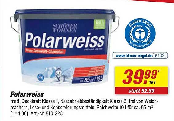 Polarweiss - Unser Dekorations-Champion