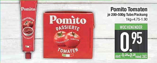 Pomito Passierte Tomaten je 200-500g Tube/Packung