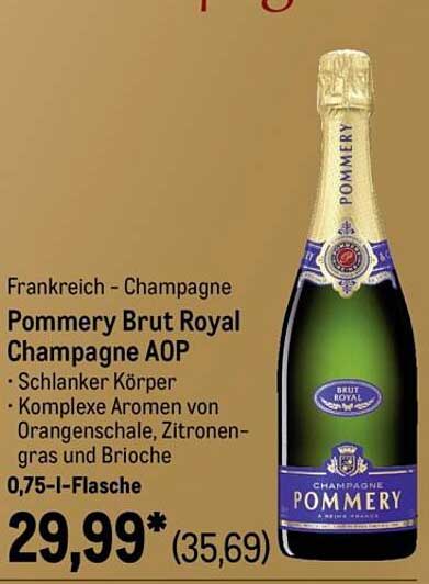 Pommeroy Brut Royal Champagne AOP 0,75 l-Flasche