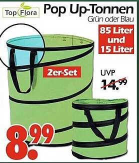 Pop Up-Tonnen 85 Liter und 15 Liter - 2er-Set