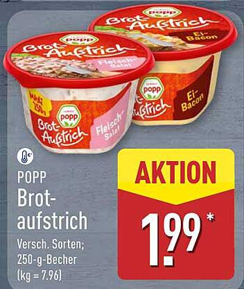 POPP Brotaufstrich - Verschiedene Sorten