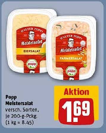 Popp Meistersalat - Eiersalat und Farmersalat 200g