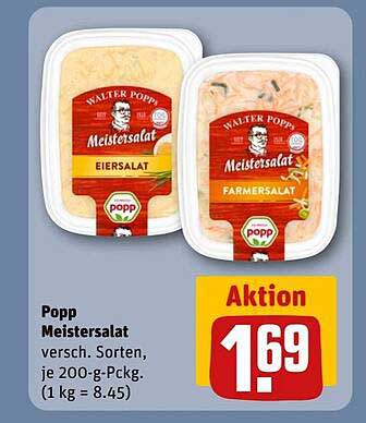 Popp Meistersalat verschiedene Sorten, je 200-g-Pckg.