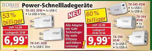 Power-Schnellladegeräte von TECHNAXX - Jetzt sparen!