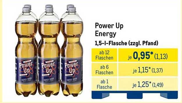 Power Up Energy 1,5-Liter-Flasche (zzgl. Pfand)