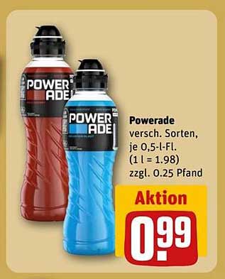 Powerade verschiedene Sorten, je 0,5-l-Fl.