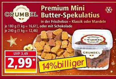 Premium Mini Butter-Spekulatius von Crumbel - 14% billiger