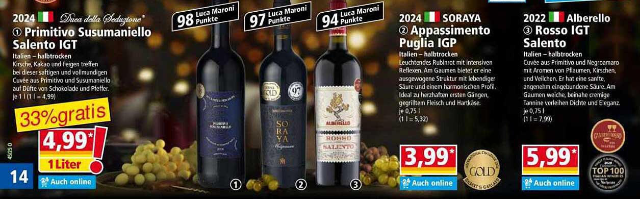 Primitivo Susumanello Salento IGT - Italien – halbtrocken