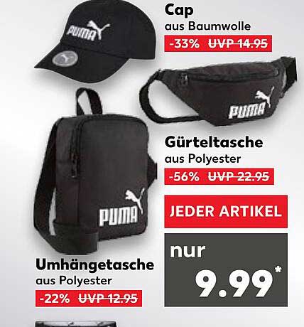 PUMA Accessoires: Cap, Umhängetasche und Gürtel Tasche im Angebot