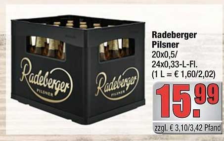 Radeberger Pilsner 20x0,5 L / 24x0,33 L