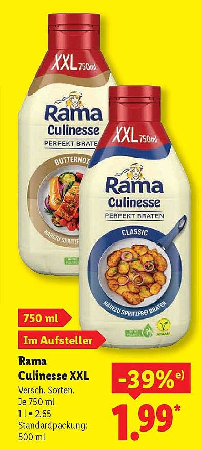 Rama Culinesse XXL 750 ml - Perfekt Braten