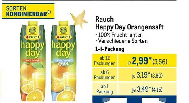 Rauch Happy Day Orangensaft - 1-l-Packung