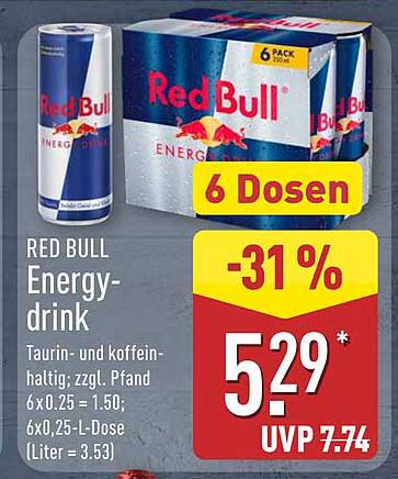 RED BULL Energy-Drink 6 Dosen