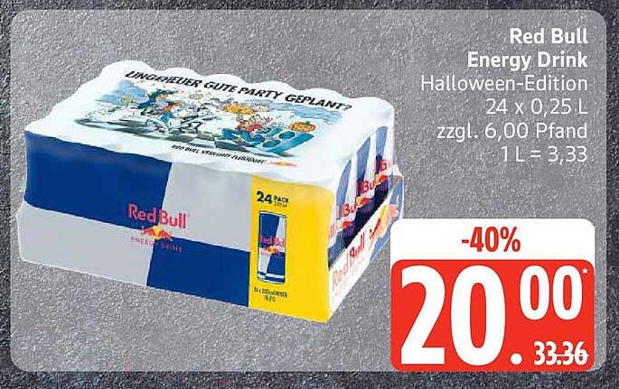 Red Bull Energy Drink Halloween-Edition 24 x 0,25 L